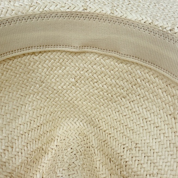 J. McLaughlin NWT Women’s Offshore Straw Hat Natural $148 Rope Trim Gold Beads main image 4
